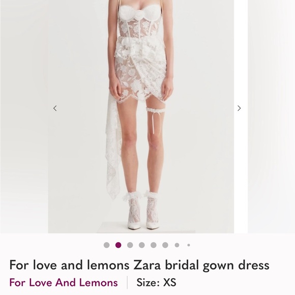 For Love And Lemons White Lace Wedding Dress - Picture 2 of 8